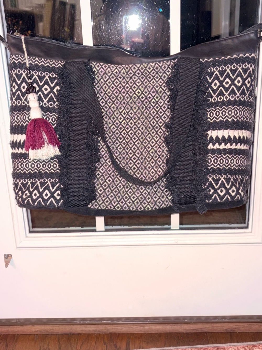 Mossimo Supply Co. Tribal cotton tote travel bag with Crossbody strap